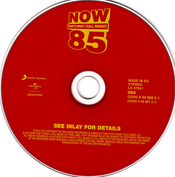 Various - Now Thats What I Call Music 85  (2013 DCD) NM