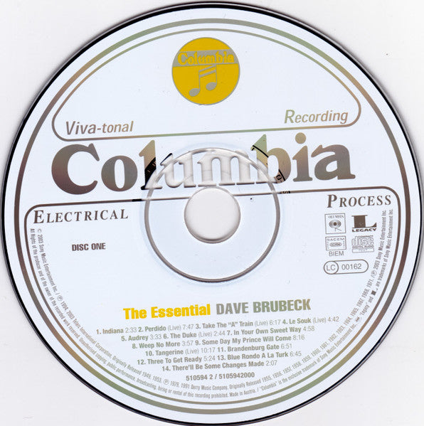 Dave Brubeck - The Essential (2003 DCD) NM