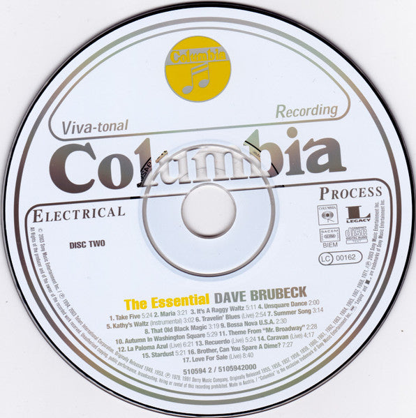 Dave Brubeck - The Essential (2003 DCD) NM
