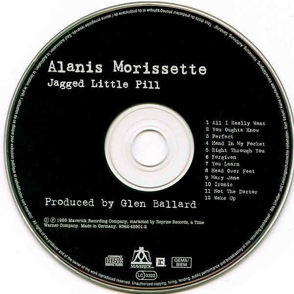 Alanis Morissette - Jagged Little Pill (1999 CD) VG+