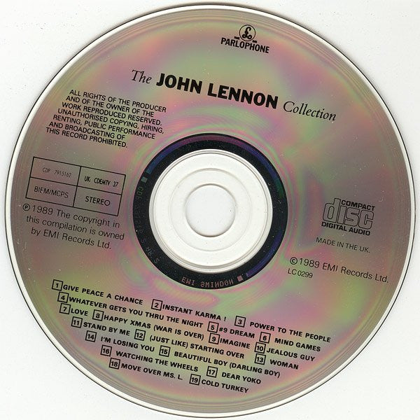 John Lennon - The John Lennon Collection (1989 UK CD) NM