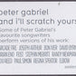 Peter Gabriel / Various - and I'll Scratch Yours (2013 CD) VG+