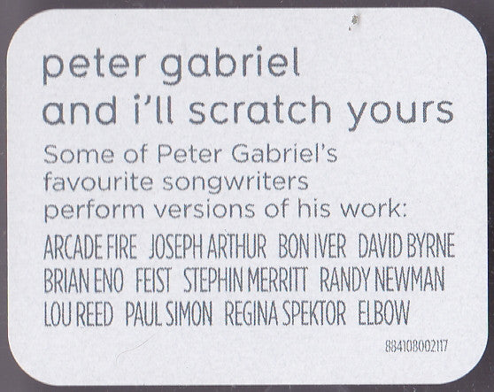 Peter Gabriel / Various - and I'll Scratch Yours (2013 CD) VG+