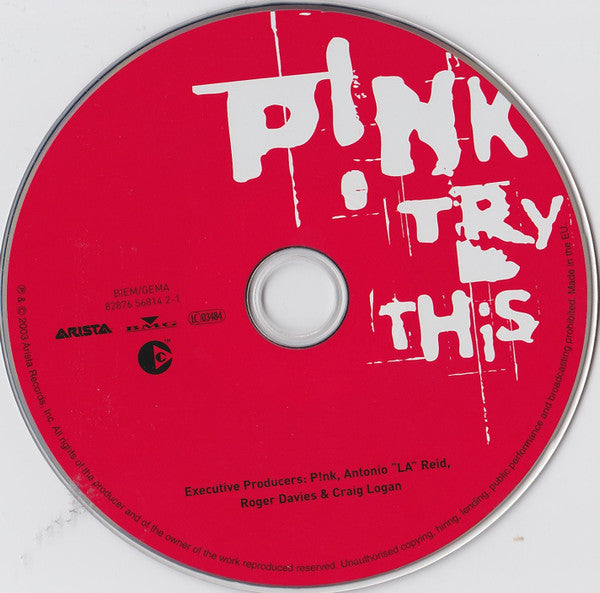 Pink - Try This (2003 Limited Edition CD & DVD) Mint