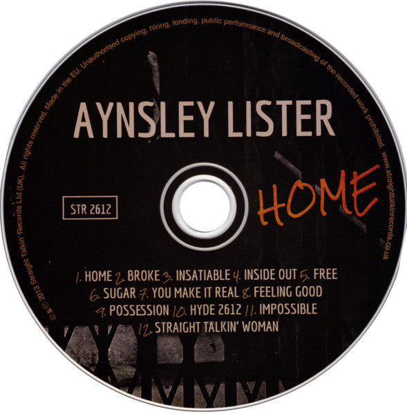Aynsley Lister - Home (2013 UK CD) NM