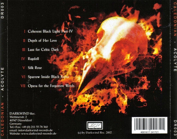 Caledonian - Acolyte (2002 German Death Metal CD) Mint