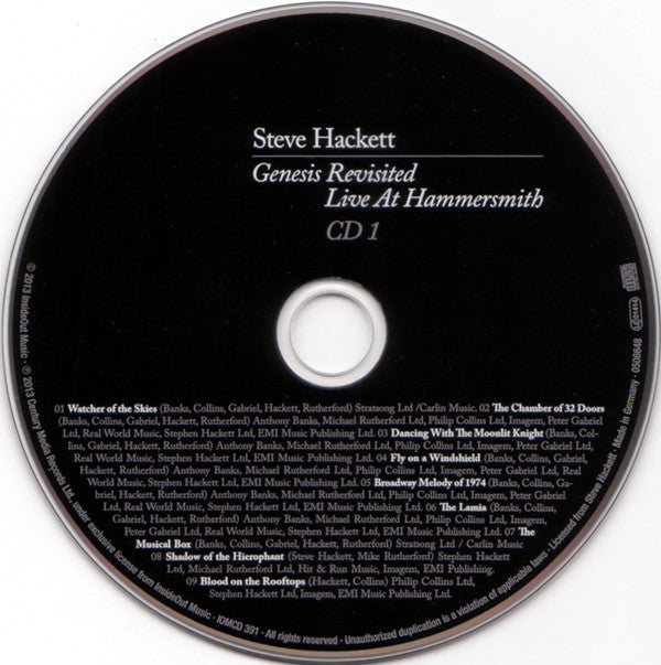 Steve Hackett ~ Genesis revisited: Live at Hammersmith (3xCD/2DVD) 5.1 NO BOX!