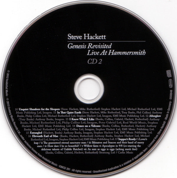 Steve Hackett ~ Genesis revisited: Live at Hammersmith (3xCD/2DVD) 5.1 NO BOX!