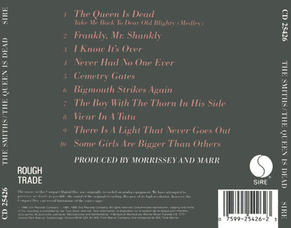 Smiths - The Queen is Dead (Rare Canada CD) NM