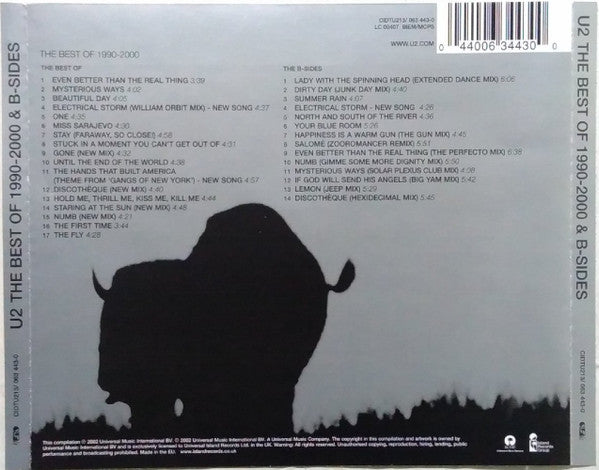 U2 - The Best Of 1990-2000 & B-Sides (2002 Double CD) VG+