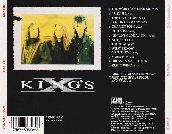 King's X - King's X (1992 CD) VG+