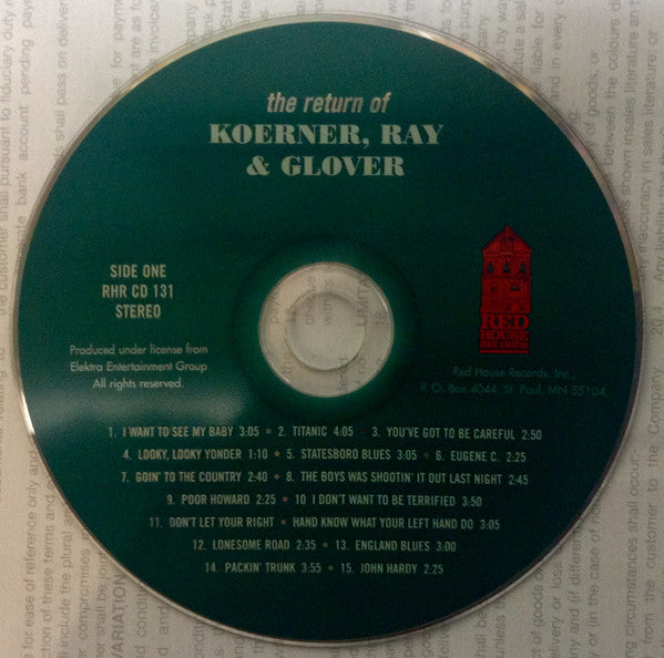 Koerner Ray & Glover - The return of (1999 CD) NM