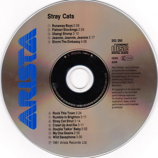 Stray Cats - Stray Cats (1981 Repress CD) NM