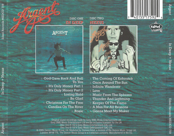 Argent - In Deep + Nexus (2005 Edsel DCD) VG+