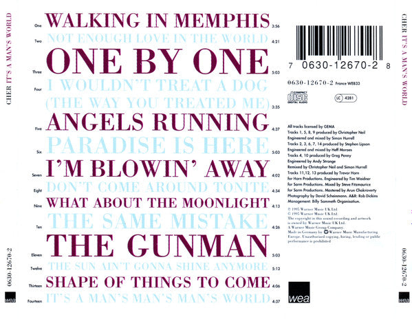 Cher - It's a Man's World (1995 CD) NM