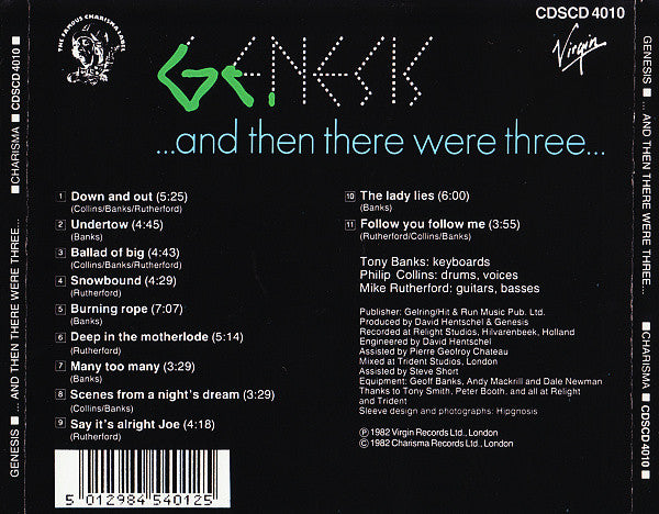 Genesis - ...And then There Was Three (1991 UK CD) VG+