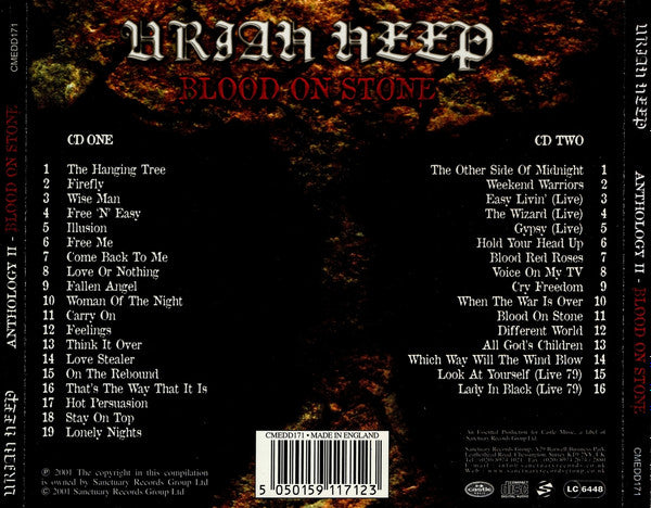 Uriah Heep - Blood on Stone ~ Anthology Vol.II (2001 DCD) NM