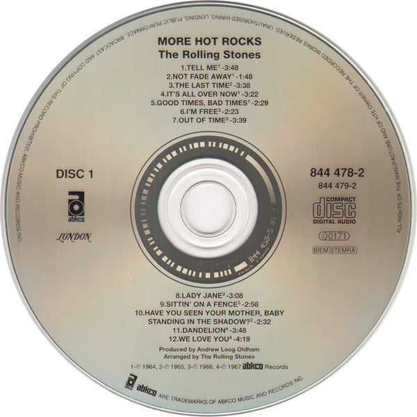 Rolling Stones - More Hot Rocks ~ Big Hits & Fazed Cookies (1986 DCD) VG+