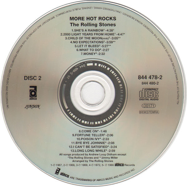 Rolling Stones - More Hot Rocks ~ Big Hits & Fazed Cookies (1986 DCD) VG+