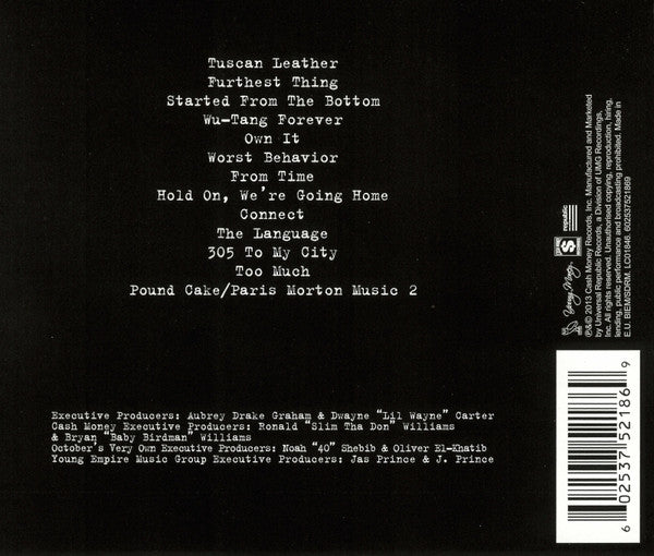 Drake - Nothing Was The Same (2013 CD) VG+