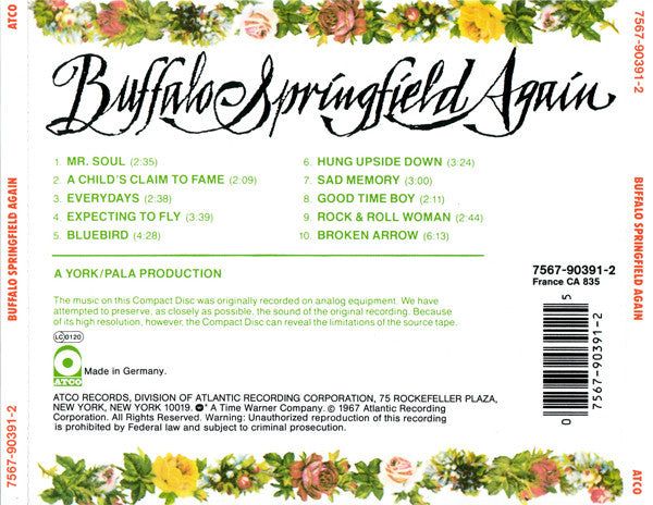 Buffalo Springfield - Again (Original 1967 Album on CD) VG+