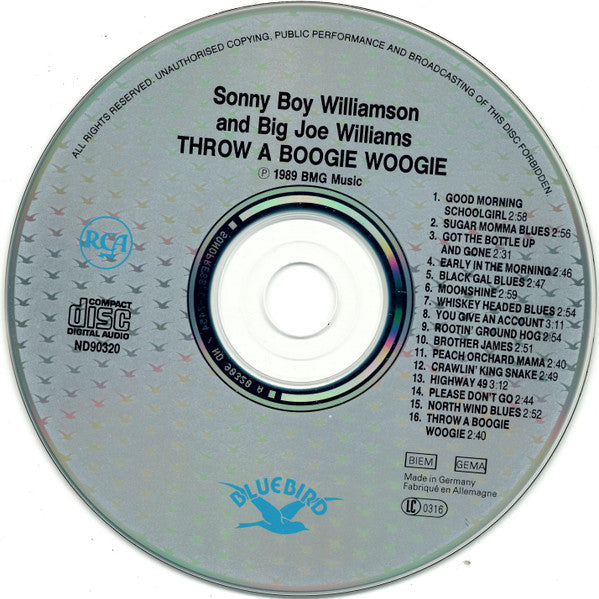 Sonny Boy Williamson & Big Joe Williams - Throw a Boogie...(1989 CD) NM