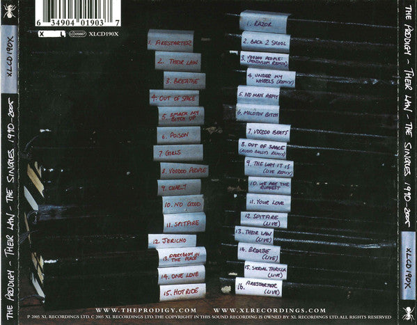 Prodigy - Their Law ~ The Singles 1990-2005 (DCD Album) VG