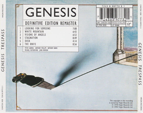 Genesis - Trespass (1994 CD) NM