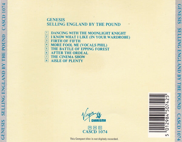 Genesis - Selling England by the Pound (1985 UK CD) VG+