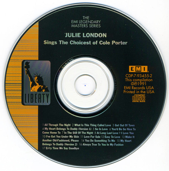 Julie London - Sings the Choicest of Cole Porter (1991 US CD) Mint