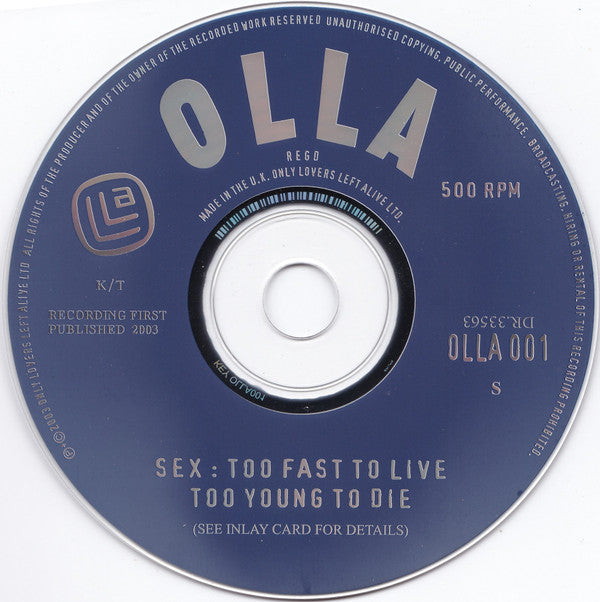 Various - Sex: Too Fast to Live Too Young to Die (2003 CD) VG+