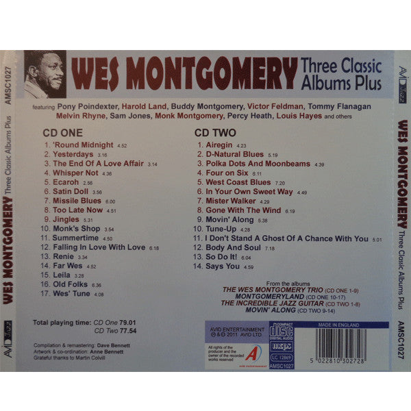 Wes Montgomery - Three Classic Albums+ (2011 Avid Jazz DCD) Mint