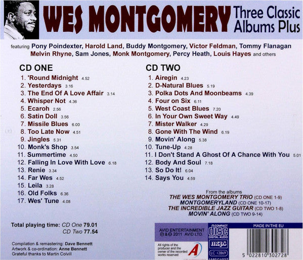 Wes Montgomery - Three Classic Albums Plus (2011 DCD) Mint
