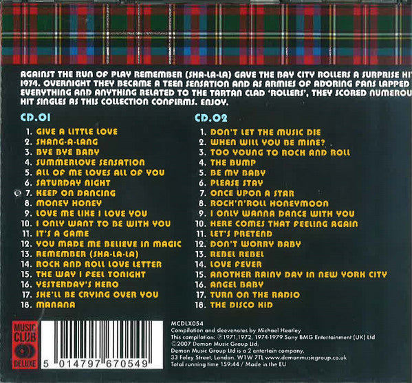 Bay City Rollers - The Best of (2007 Double CD) New