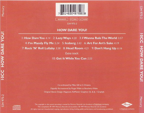 10cc - How Dare You! (1997 Remastered CD + Bonus) NM