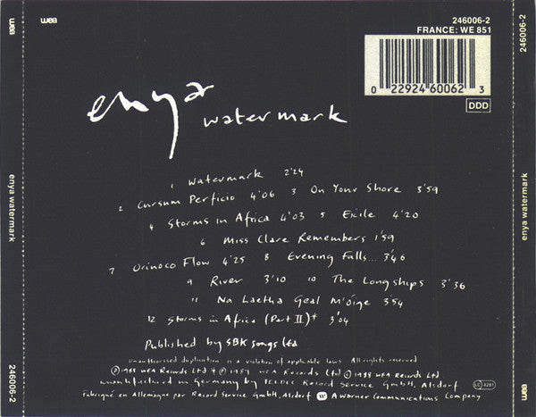 Enya - Watermark (1988 CD) NM