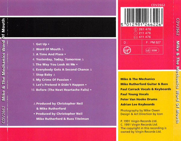 Mike & the Mechanics - Word of Mouth (1991 CD) VG+