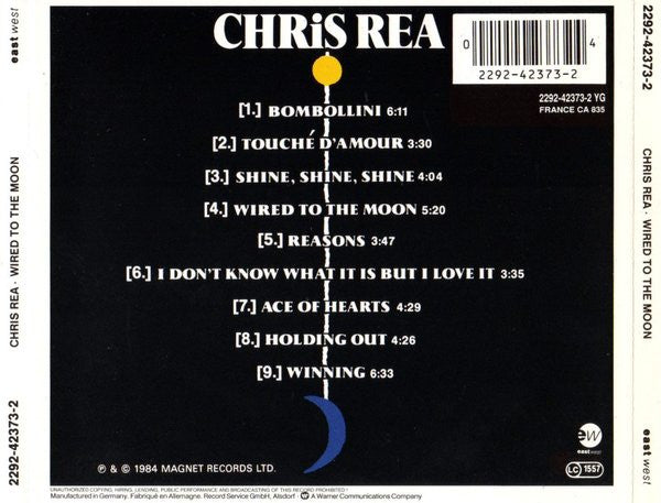 Chris Rea - Wired to the Moon (1991 CD) VG+