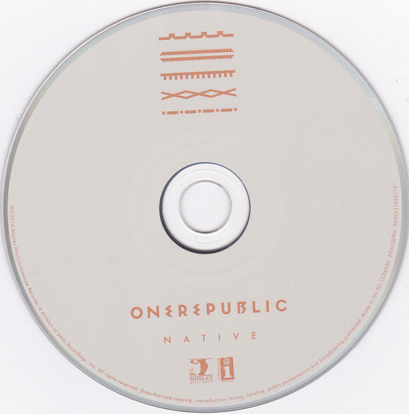 One Republic - Native (2014 CD) VG+