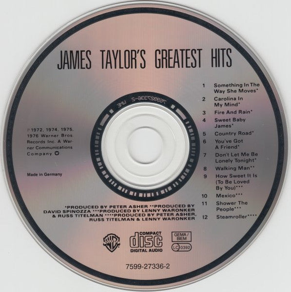 James Taylor - Greatest Hits (CD Album) VG+