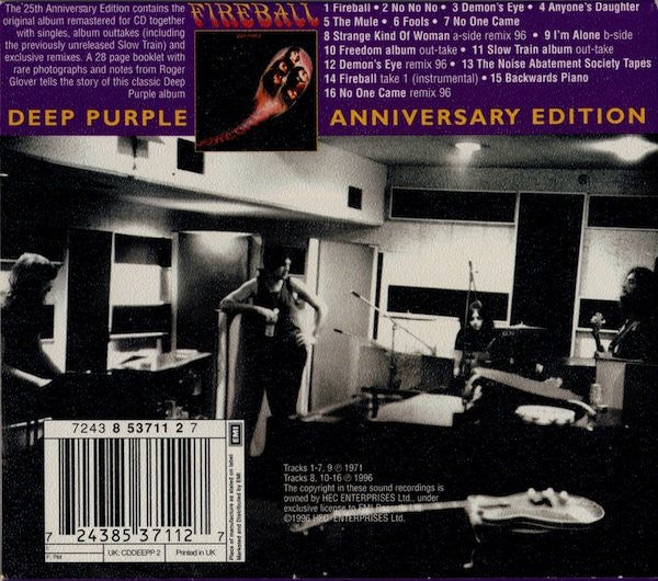 Deep purple - Fireball (2011 Anniversary Edition CD) Mint