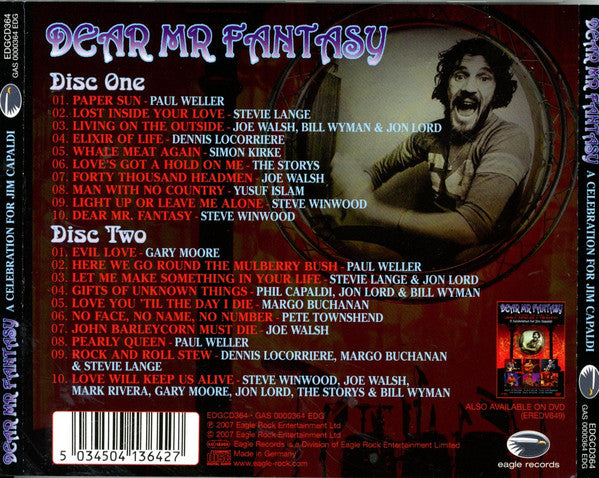 Various - Dear Mr Fantasy ~ A Celebration for Jim Capaldi (2007 DCD) Mint