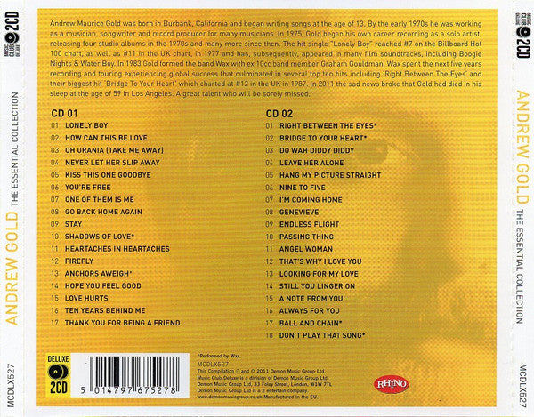 Andrew Gold - The Essential Collection (2011 DCD) NM