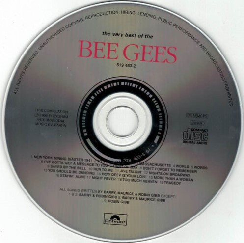 Bee Gees - The Very Best of (1996 CD) NM