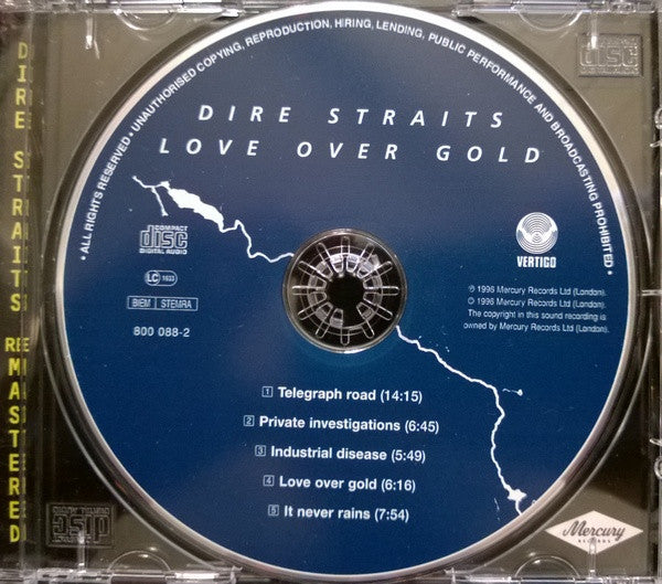 Dire Straits - Love Over Gold (1996 SBM CD) NM