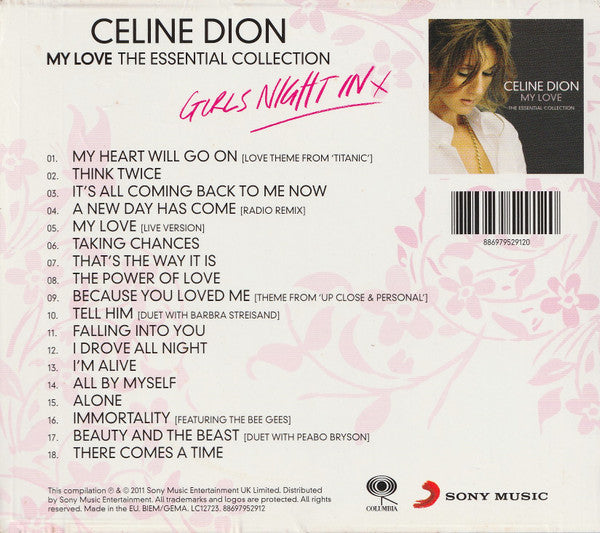 Celine Dion - My Love~The Essential Collection (2011 Slipcase Reissue) Mint