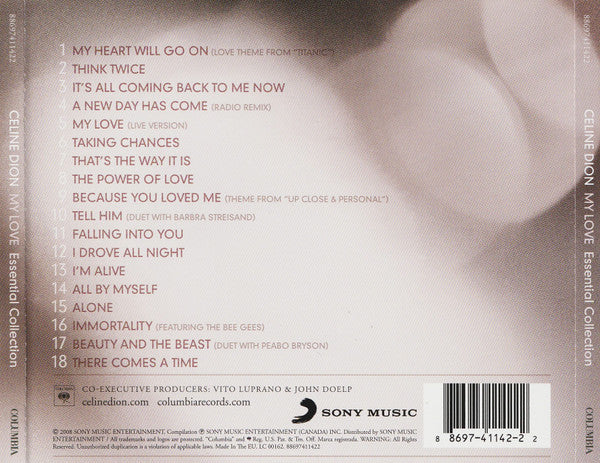 Celine Dion - My Love~The Essential Collection (2011 Slipcase Reissue) Mint