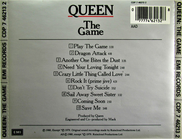 Queen - The Game (1992 UK CD) Mint