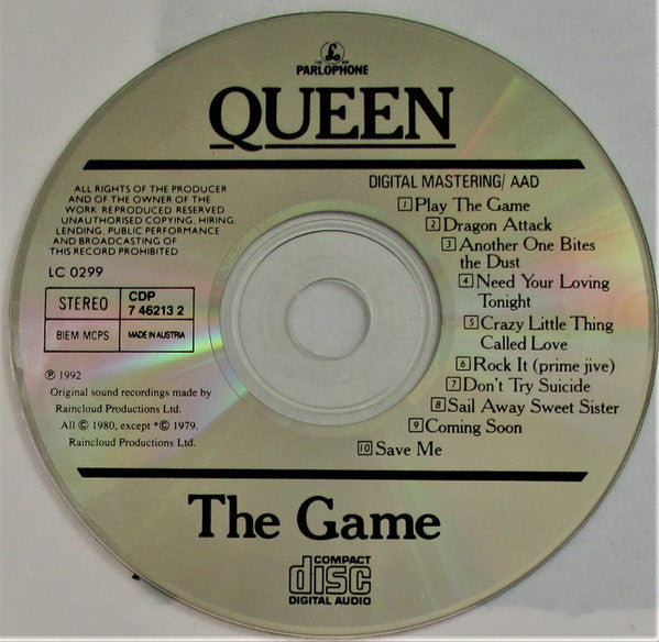 Queen - The Game (1992 UK CD) Mint