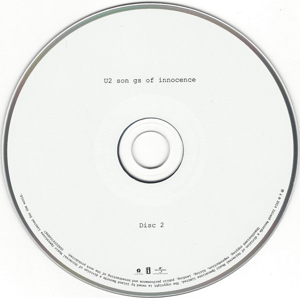 U2 - Songs of Innocence (2014 Deluxe Edition DCD) VG+